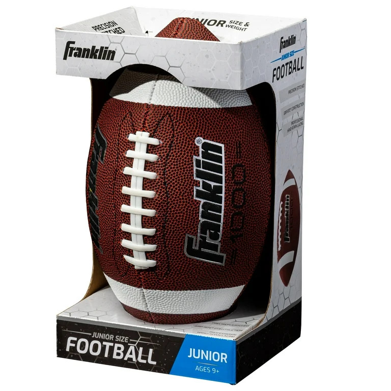 Franklin Sports Junior Footballs - Extra Grip 1000 - Brown - 1 Inflated Ball | Walmart (US)