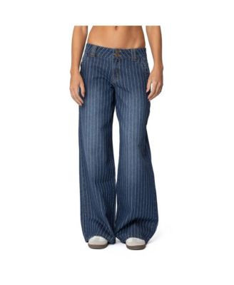 Womens Cory Striped Low Rise Jeans | Macy's