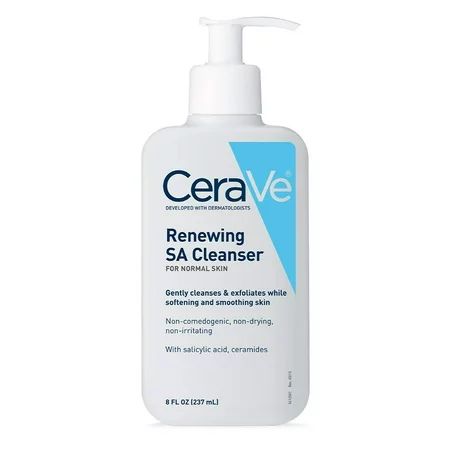CeraVe Salicylic Acid Cleanser | 8 Ounce | Renewing Exfoliating Face Wash with Vitamin D for Rough a | Walmart (US)