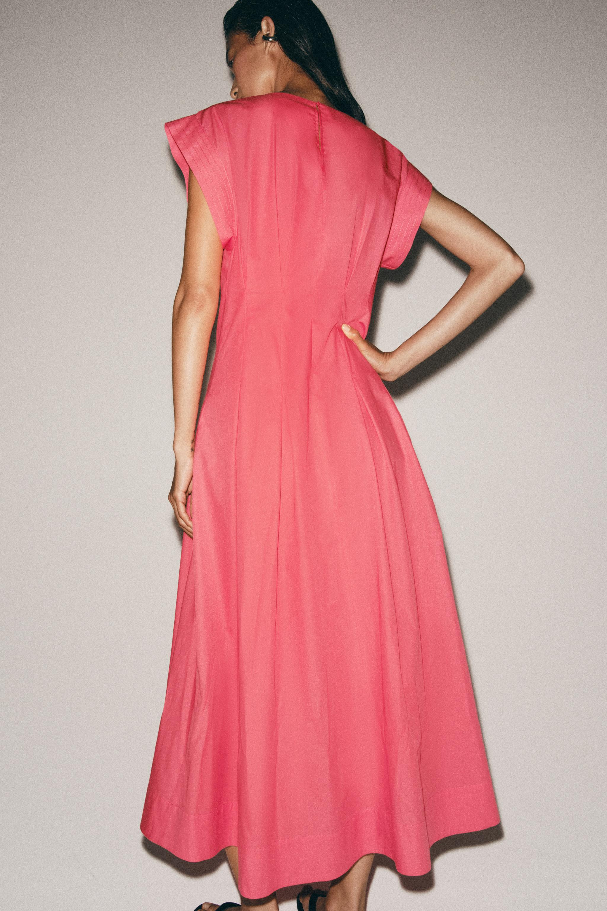ZW COLLECTION POPLIN PLEATED DRESS | Zara UK