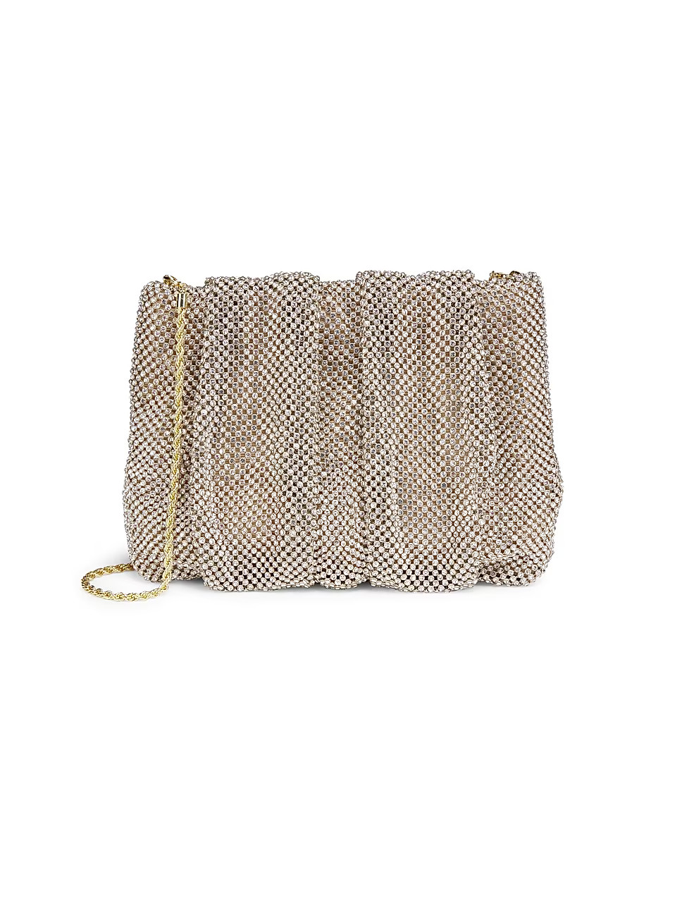 Loeffler Randall Crystal Gathered Flat Pouch | Saks Fifth Avenue