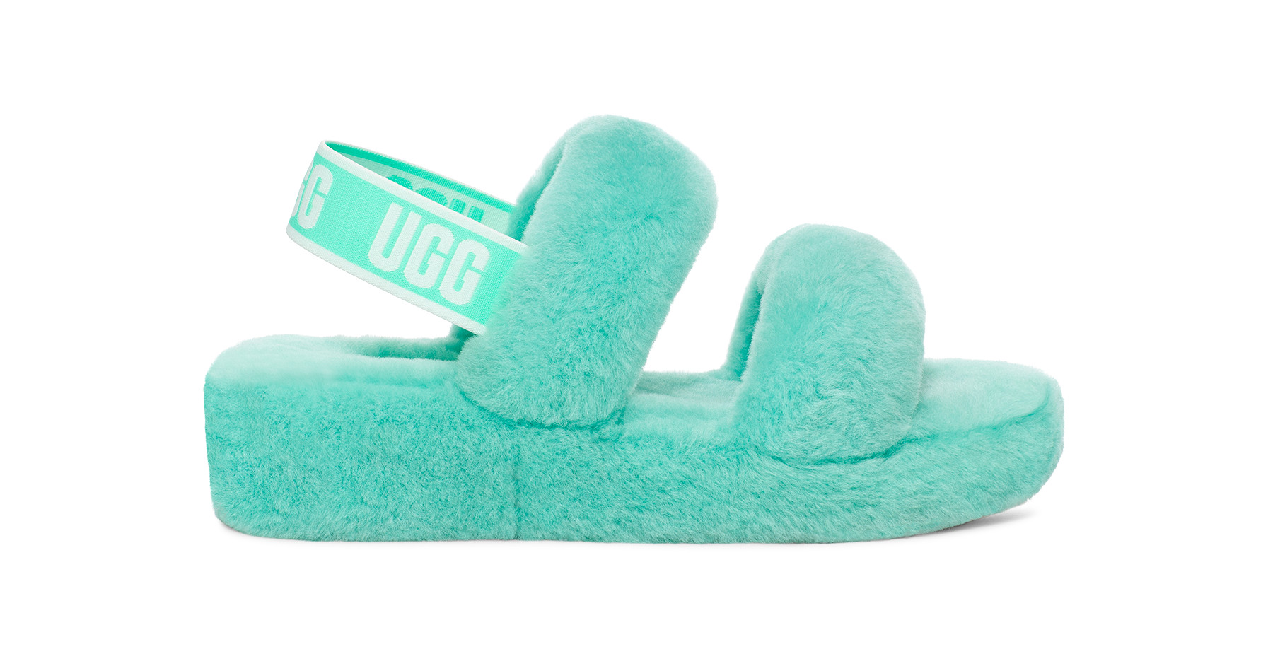 UGG Women's Oh Yeah Sheepskin Slippers in Tide Pool, Size 10 | UGG (US)