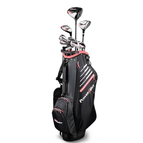 Powerbilt Pro Power Golf Clubs for Women Right Handed, Complete Golf Club Set with 460cc Driver, Fairway Wood, Hybrid, Irons, Mallet Putter, Stand Bag, Head Covers | Amazon (US)