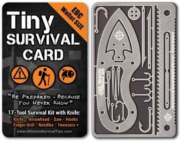 Tiny Survival Card: Original - Made in USA - 17-Tool Survival Kit with Knife That Fits in Your Wa... | Amazon (US)