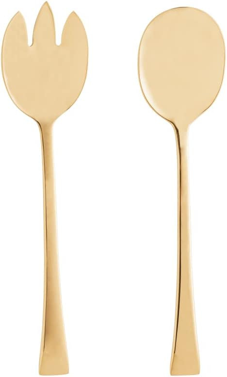 WOLFF - Conjunto 2 Peças Colher e Garfo para Salada de Aço Inox Berna Dourado | Amazon (BR)