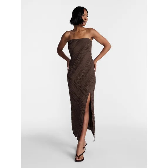 No Boundaries Tube Lace Asymmetrical Dress, Women's XXS-XXL | Walmart (US)