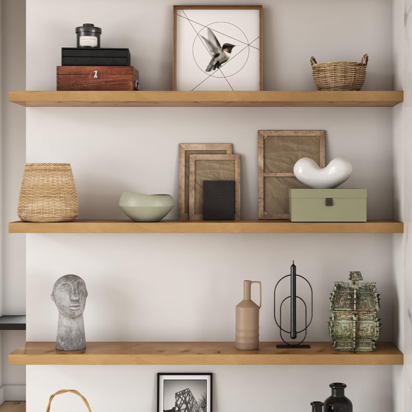 HEAVY DUTY Floating Shelves, Rustic Kitchen Wood Floating Shelf, Custom Wall Shelf, Bathroom Shel... | Etsy (US)