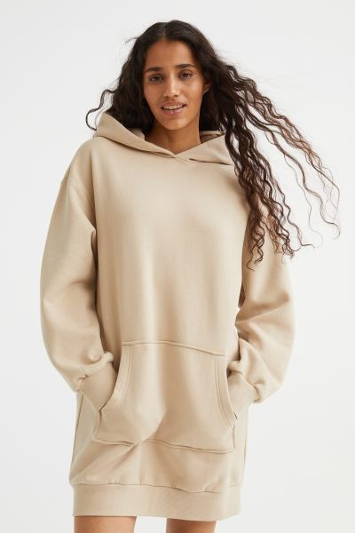 Hooded Sweatshirt Dress - Black - Ladies | H&M US | H&M (US + CA)
