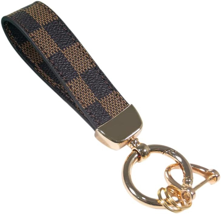 ECANAH Leather Print Keychain ，Universal Keychain Leather Keychain， Car Keychain Car Metal Ho... | Amazon (US)