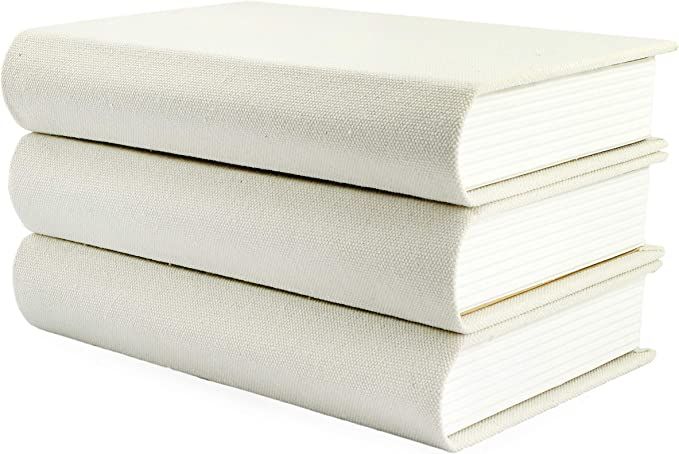 AuldHome Faux Book Stack: Blank Set of 3 Decorative Books for DIY Crafts and Home Decor | Amazon (US)