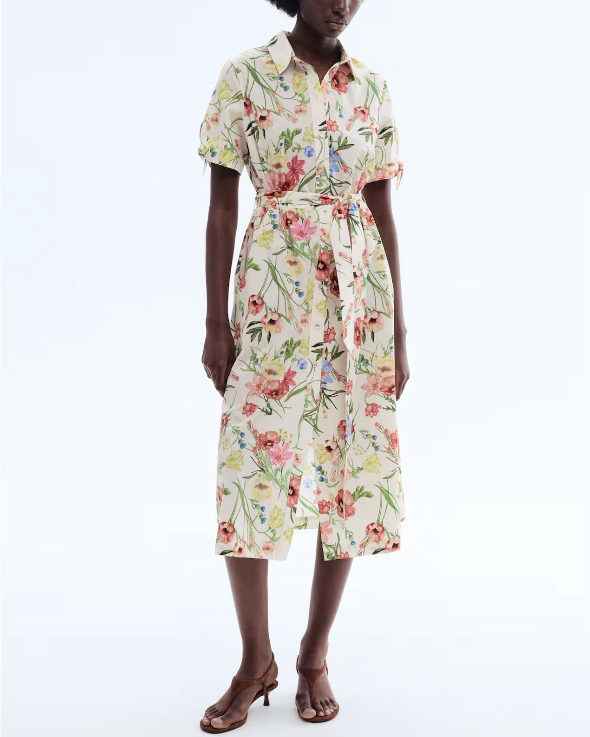 Floral midi shirt dress
Spring outfit 
Easter dress 

#LTKSeasonal