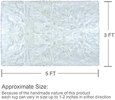 Noahas Luxury Fluffy Rugs Bedroom Furry Carpet Bedside Sheepskin Area Rugs Children Play Princess... | Amazon (US)