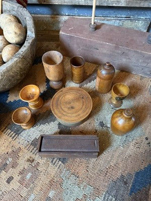 Primitive Old Collection Of Treen Ware Early Cabin Goods | eBay US