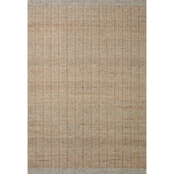 Cornwall CRN-01 Light Grey/Natural Wool/Jute Handwoven Striped Area Rug | Rugs Direct