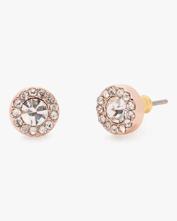 You're A Gem Pave Halo Studs | Kate Spade Outlet