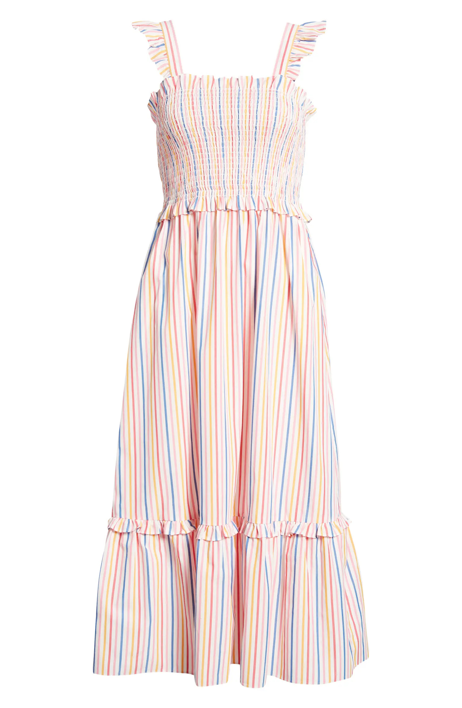 Kimberly Stripe Smocked Midi Dress | Nordstrom
