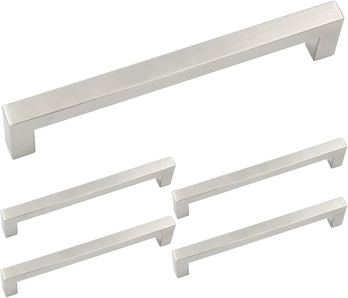 5 Pack Kitchen Cabinet Handles homdiy 7-1/2in Hole Centers Drawer Pulls - HDJ12SN Cabinet Pulls S... | Amazon (US)