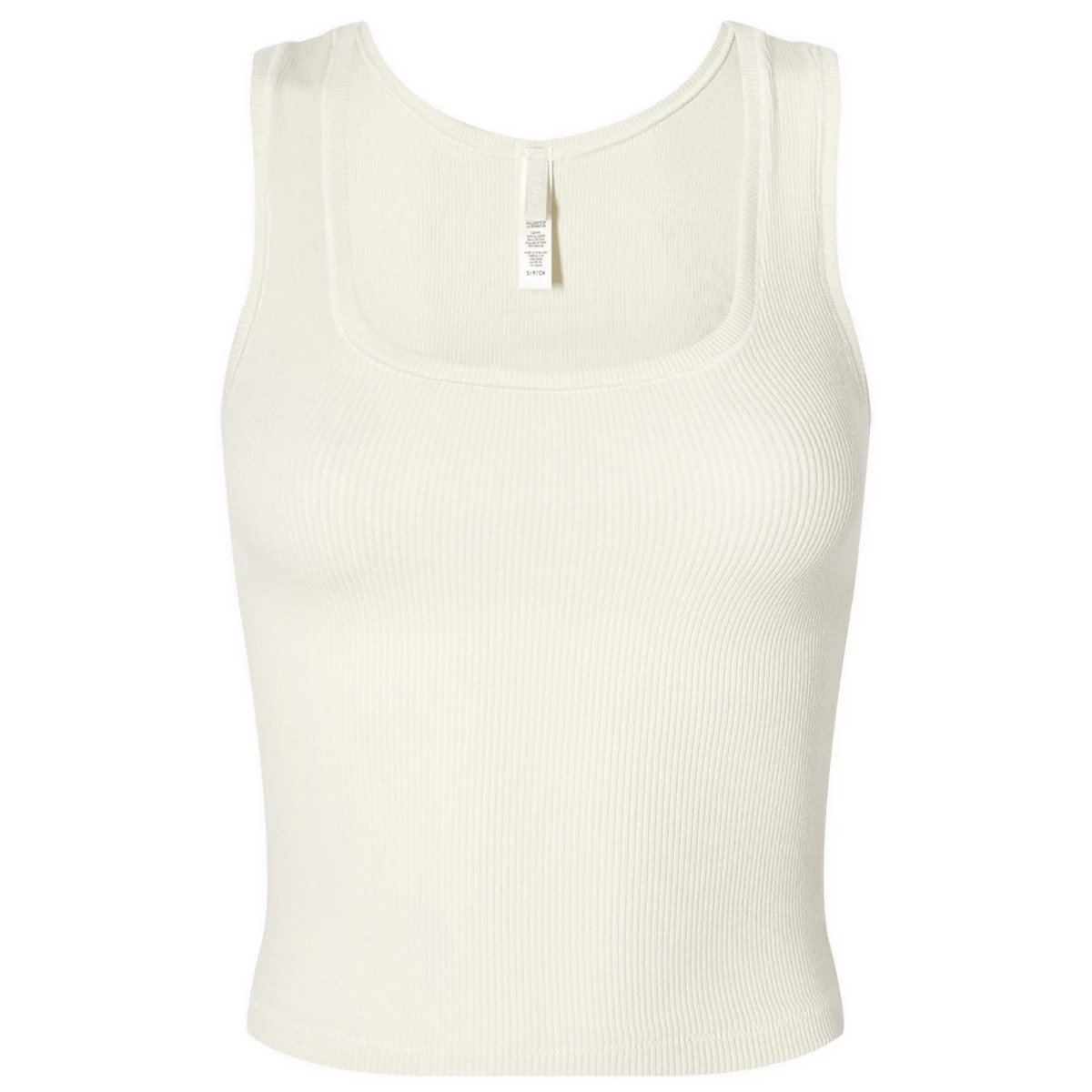 SKIMS Women's Cotton Rib Tank in Bone, Size Large | END. Clothing