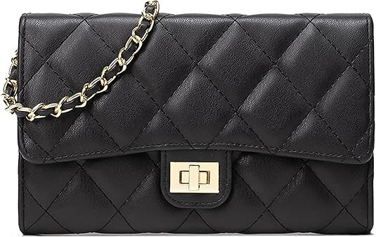 Small Purses for Women Black Quilted Crossbody Bag Mini Shoulder Bag Womens Trendy Clutch Satchel... | Amazon (US)