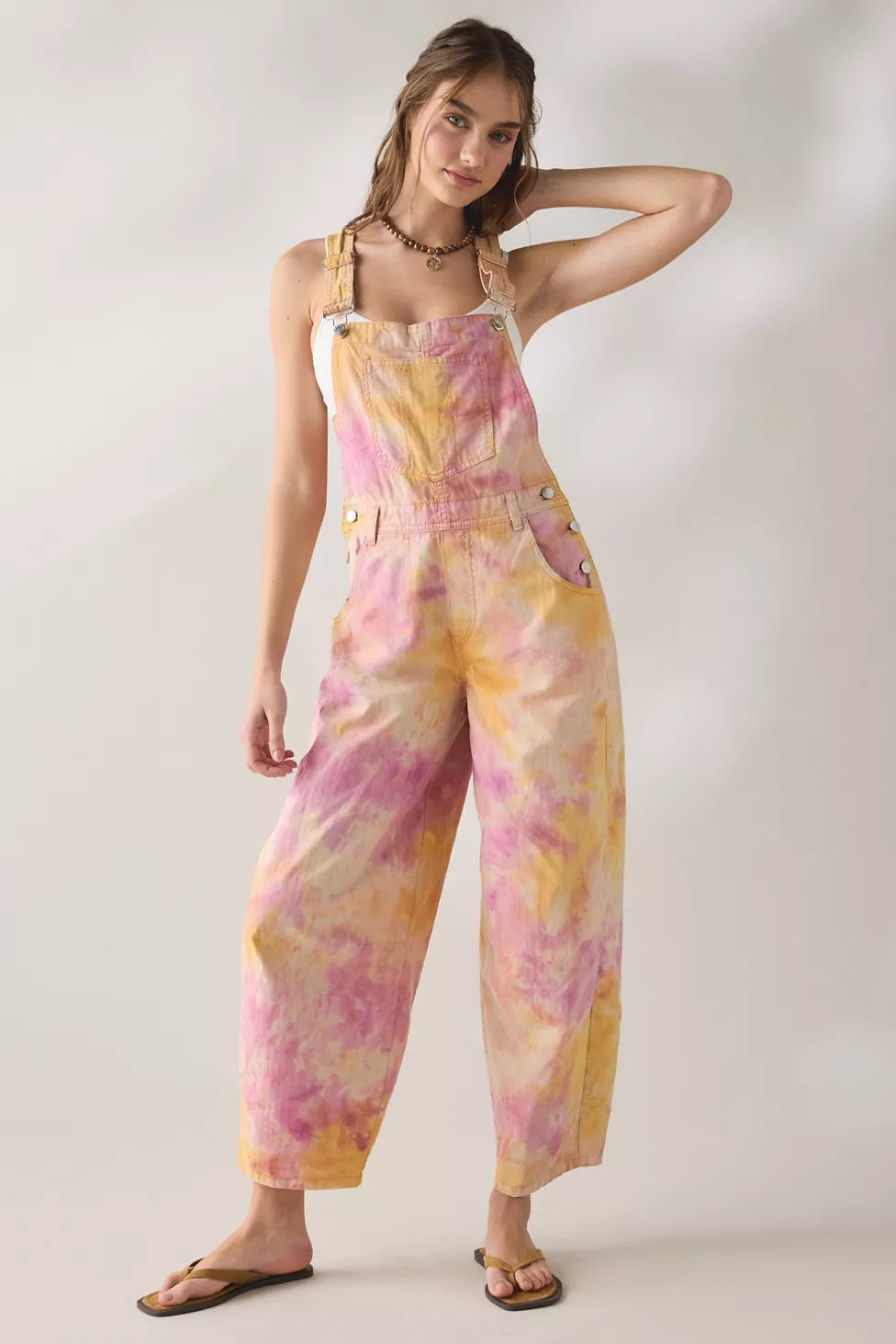 BDG Rih Cotton Canvas Extreme Barrel-Leg Overalls | Urban Outfitters (US and RoW)