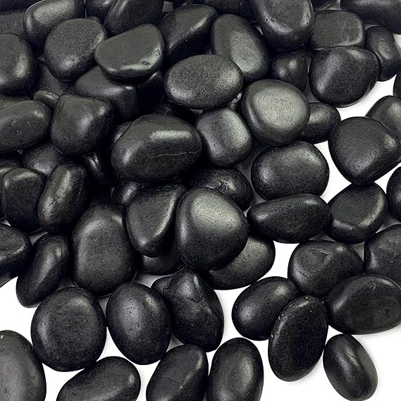 5 lbs Black Pebbles for Indoor Plants, 1-2 Inch Decorative Black River Rocks for Plants, Garden L... | Amazon (US)