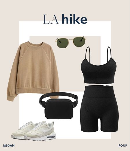 The perfect outfit for a hike in LA! I wear a size small in the set and the sweater 

#LTKSeasonal #LTKHalloween #LTKfit