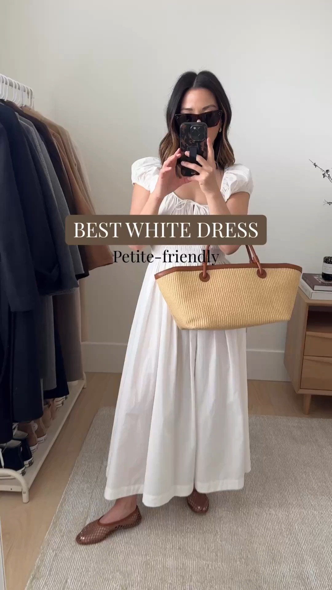 DÔEN Quinn dress. One of my favorites. So feminine and versatile. Petite-friendly! White is fairly sheer. Can wear a slip. 

DÔEN dress xs
Tuckernuck bag
Staud flats 35
Celine sunglasses 
J.crew earrings 
Dorsey James necklace 15"

Dresses, spring fashion, summer outfits, petite style 

#LTKPetite #LTKSeasonal