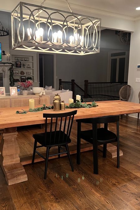 Target real wood chairs. Windsor is a great pottery barn dupe for $300 less. Obsessed! We ended up doing 10 Windsor chairs and we love them. 2 for $205. Dining table kitchen table modern table black chairs wood 

#LTKunder100 #LTKHoliday #LTKhome