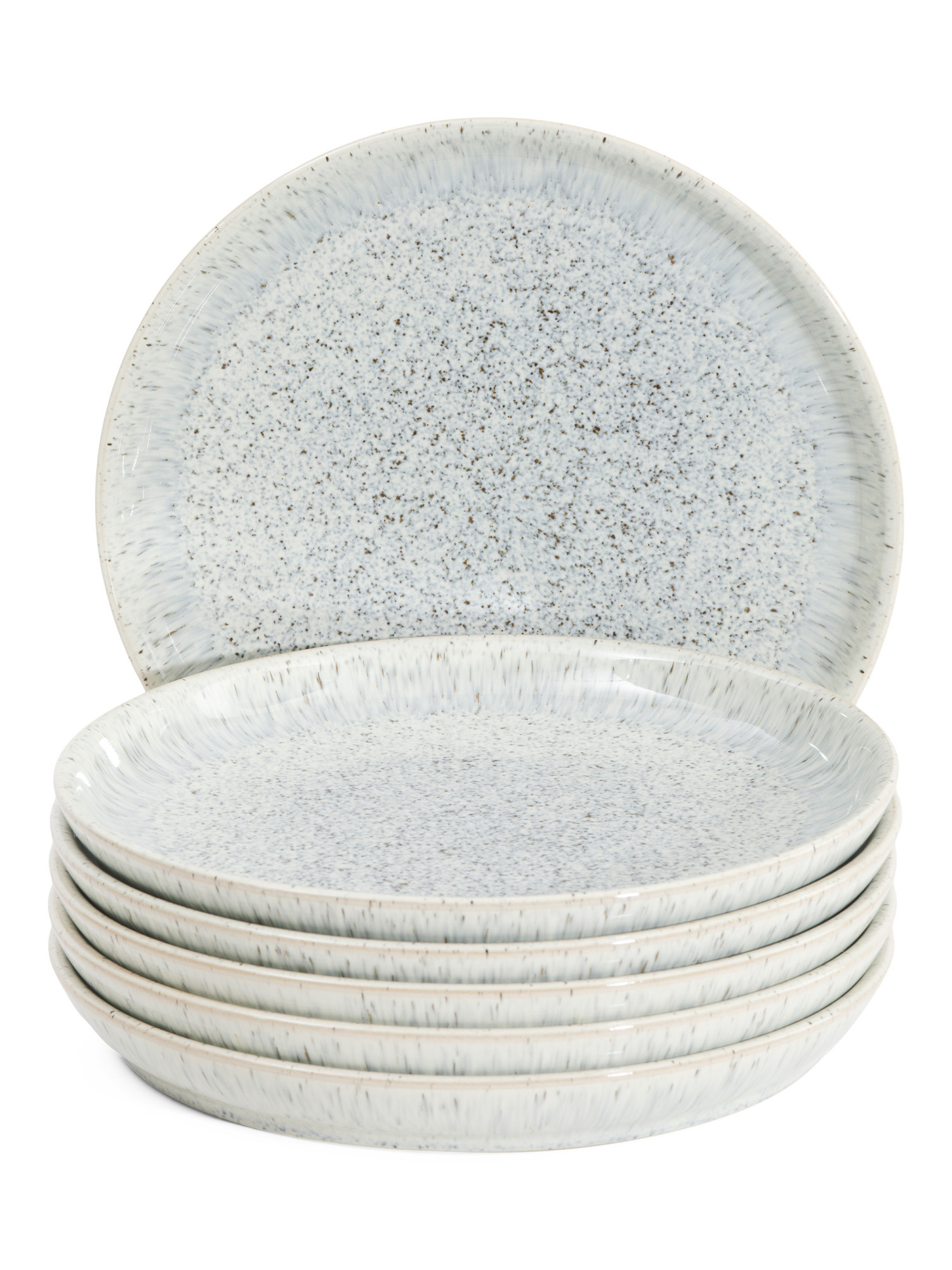 Set Of 6 Stoneware Halo Speckled Coupe Dinner Plates | TJ Maxx