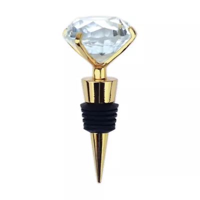 Diamond Girl Wine Stopper in Gold | Bed Bath & Beyond