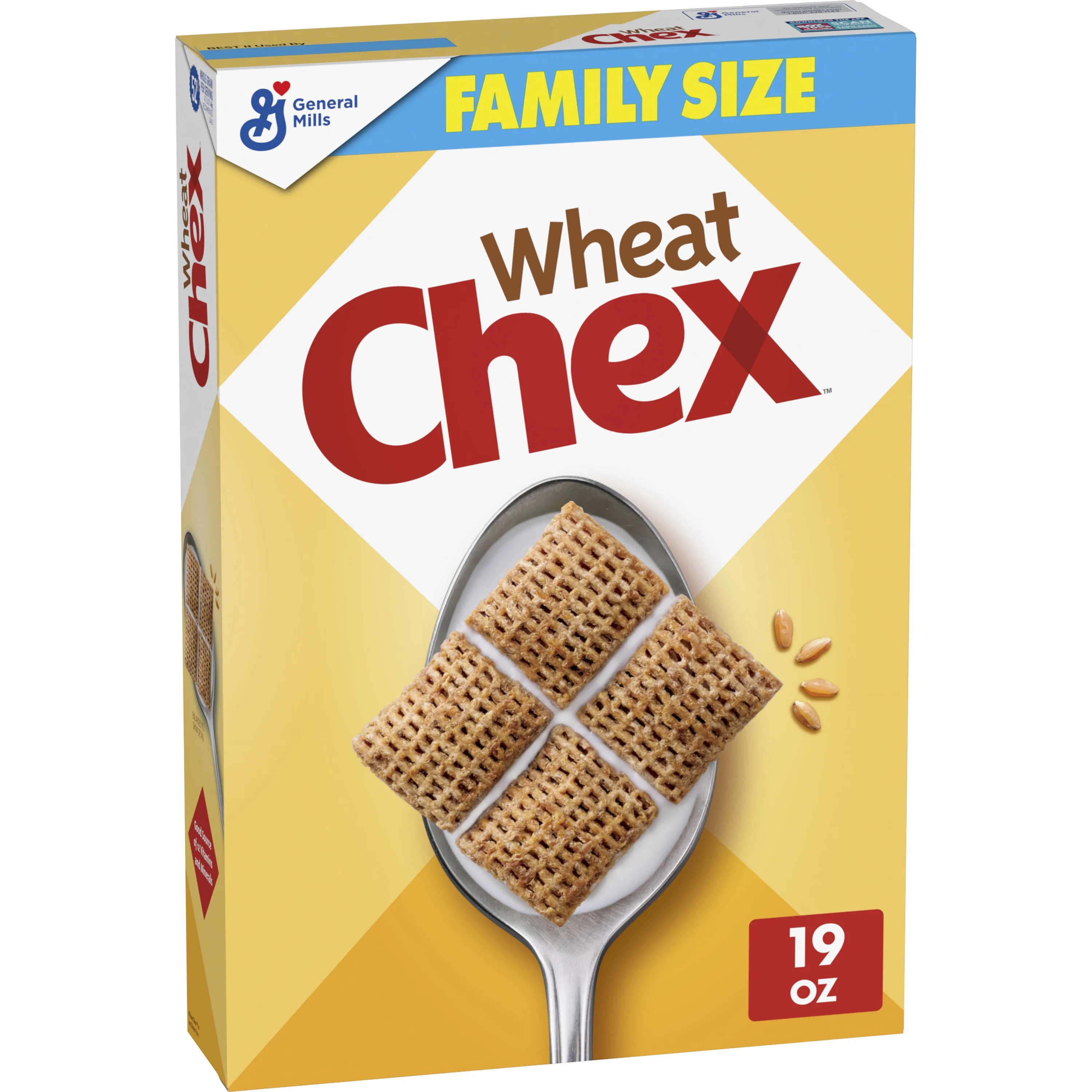 Wheat Chex Breakfast Cereal, Made with Whole Grain, Family Size, 19 oz | Walmart (US)