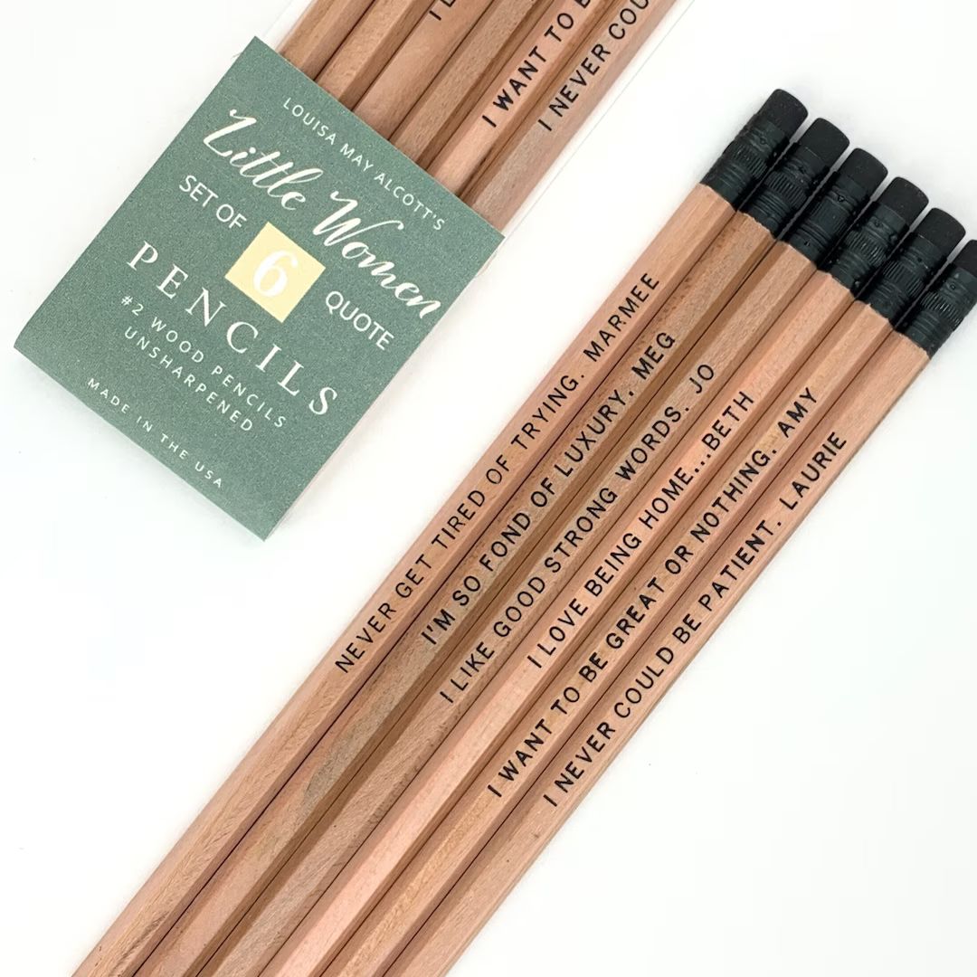 Little Women Book Quote Pencils Louisa May Alcott Bookish - Etsy | Etsy (US)