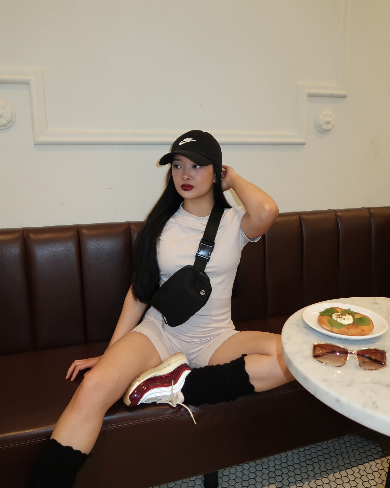 another day, another tatte ☕️ 🥐  ig: @anishaespinosa

.
.
.

Lululemon bag, activewear, cute gym clothes workout set, how to style legwarmers, Nike hat, Nike shoes, beige cream set

#LTKPetite #LTKStyleTip #LTKActive