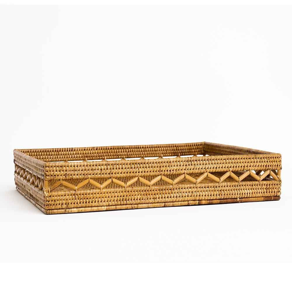 Woven Rattan Bakery Tray | Pomegranate