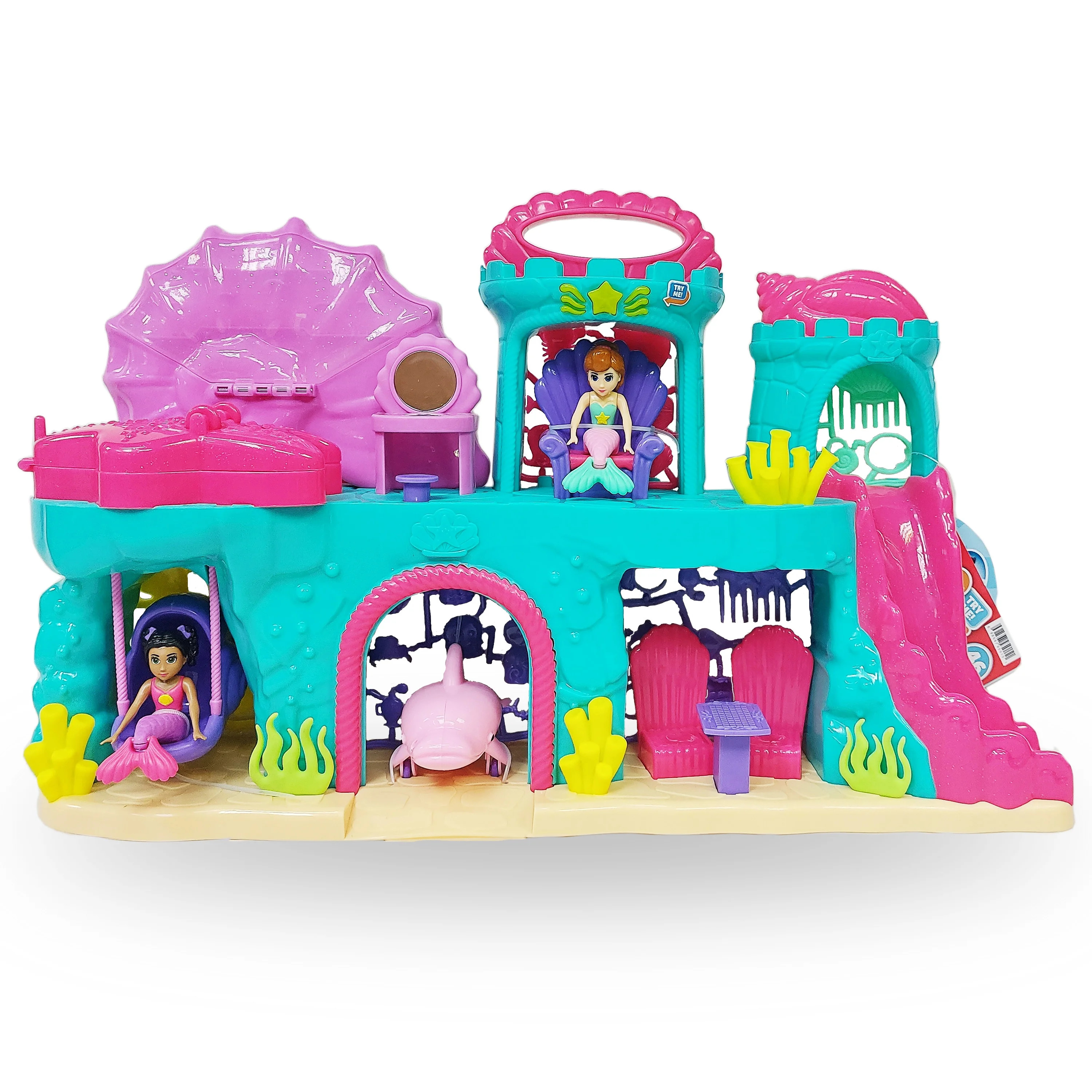 Kid Connection Mermaid Palace Play Set with Lights and Sounds, 46 Pieces, Toddler Toys | Walmart (US)