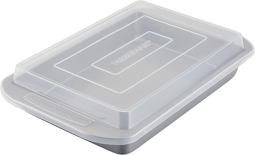 Farberware Nonstick Bakeware Baking Pan With Lid / Nonstick Cake Pan With Lid, Rectangle - 9 Inch... | Amazon (US)