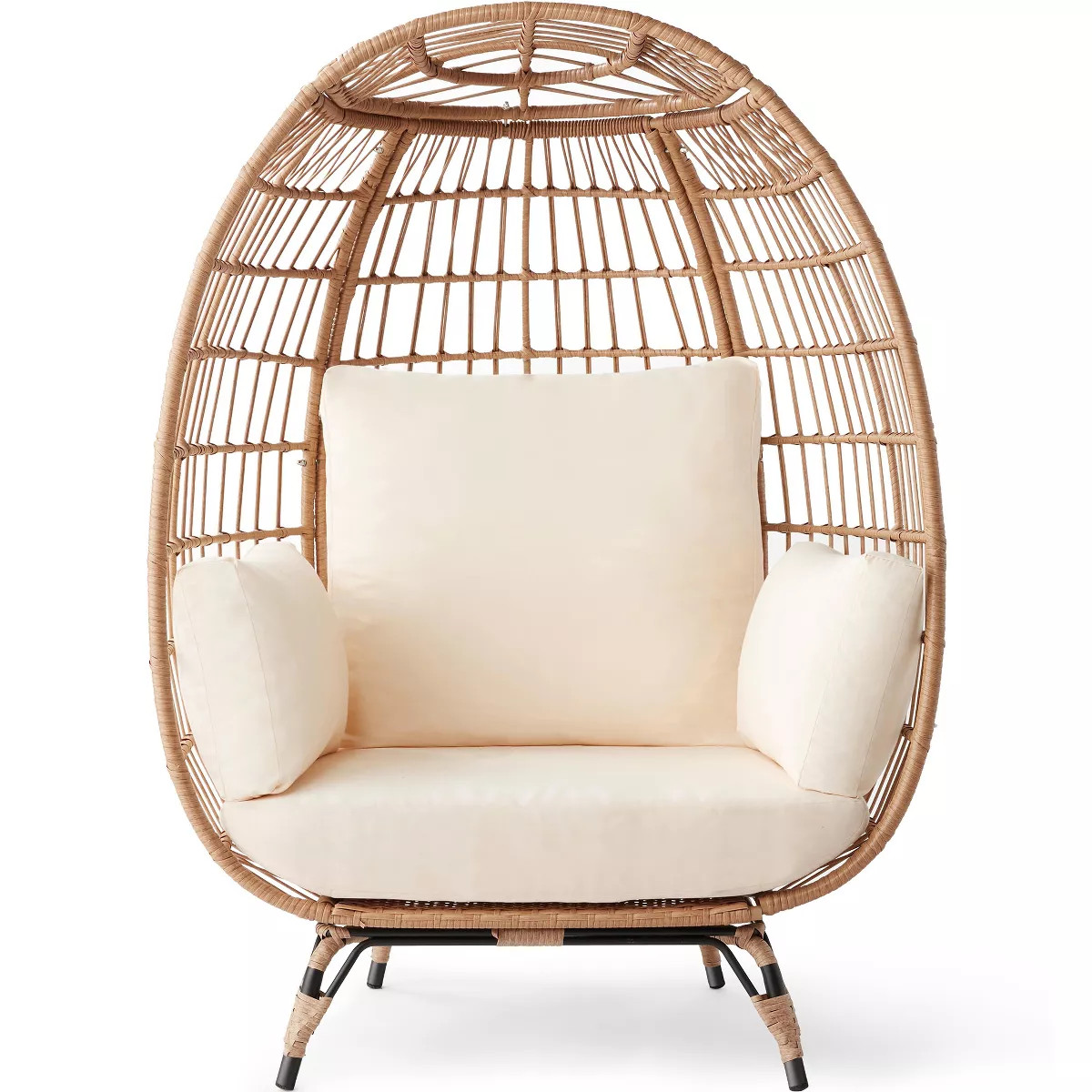 Best Choice Products Wicker Egg Chair Oversized Indoor Outdoor Patio Lounger w/ Steel Frame, 440l... | Target