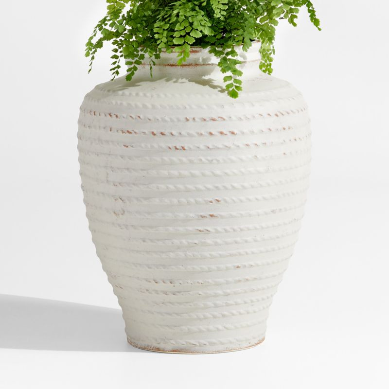 Cannes 24" Earthenware Indoor/Outdoor Planter by Laura Kim | Crate & Barrel | Crate & Barrel