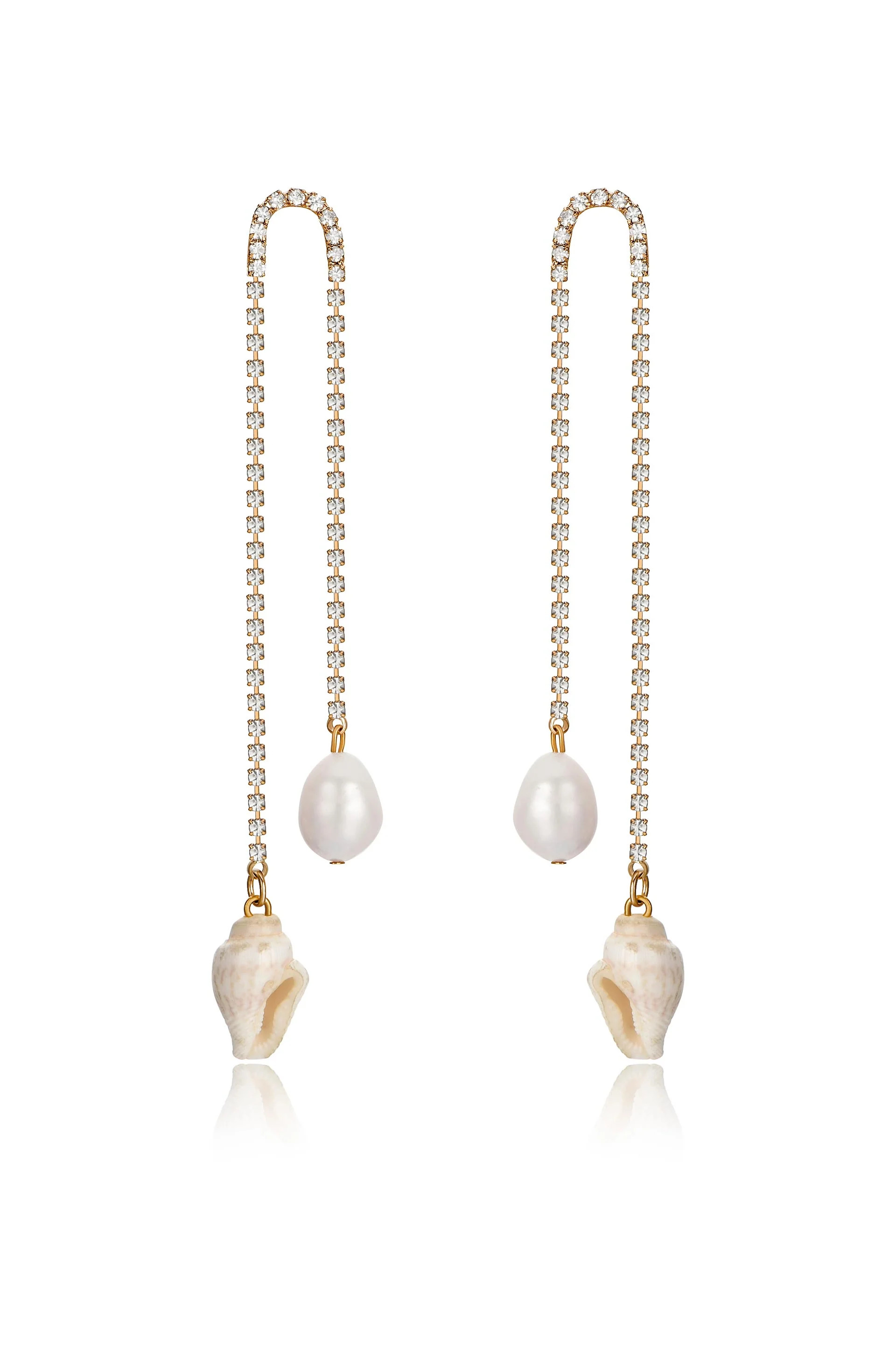 Shell and Pearl Vacation Dangle Earrings | Ettika