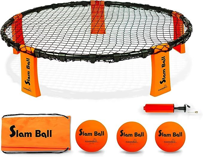 Slam Ball Game - Spike The Ball into The Net at a Park, Beach, Lawn and Backyard – Rally, Set, ... | Amazon (US)