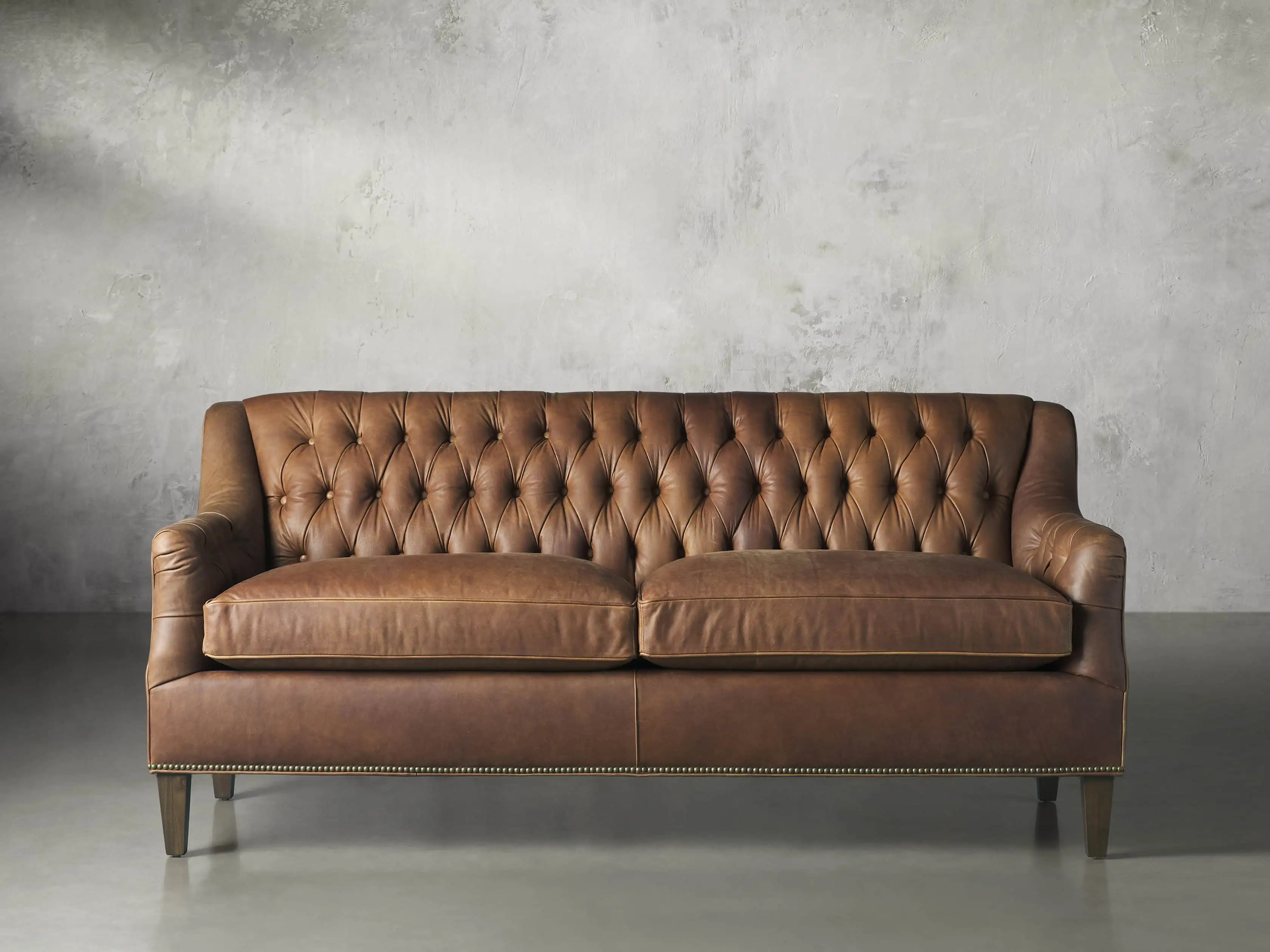 Hartford Leather Settee | Arhaus