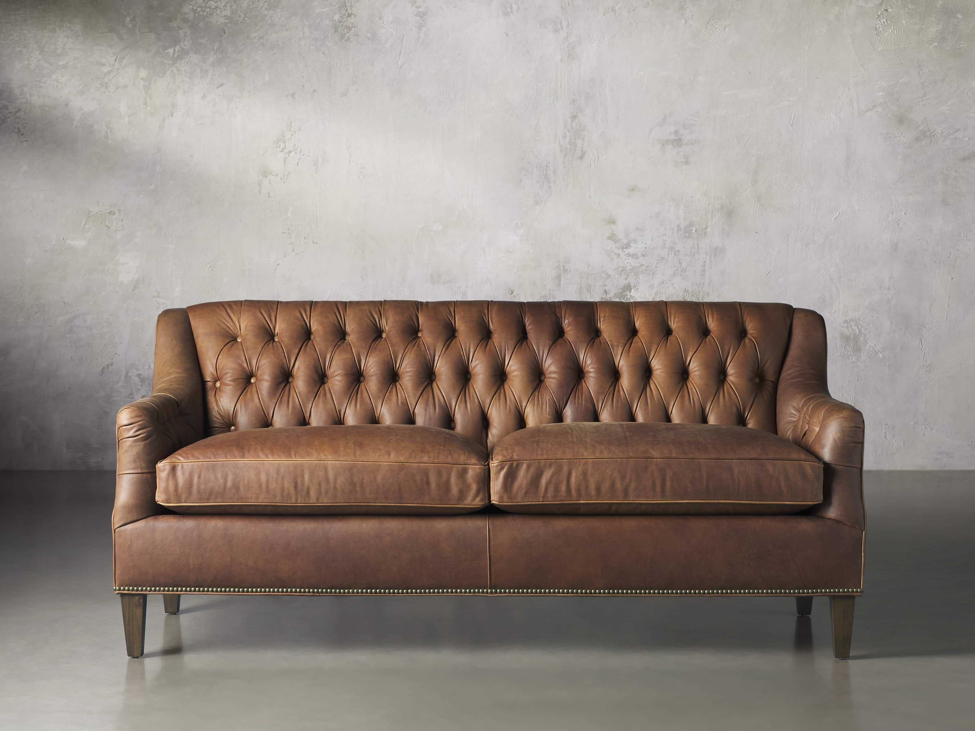 Hartford Leather Settee | Arhaus