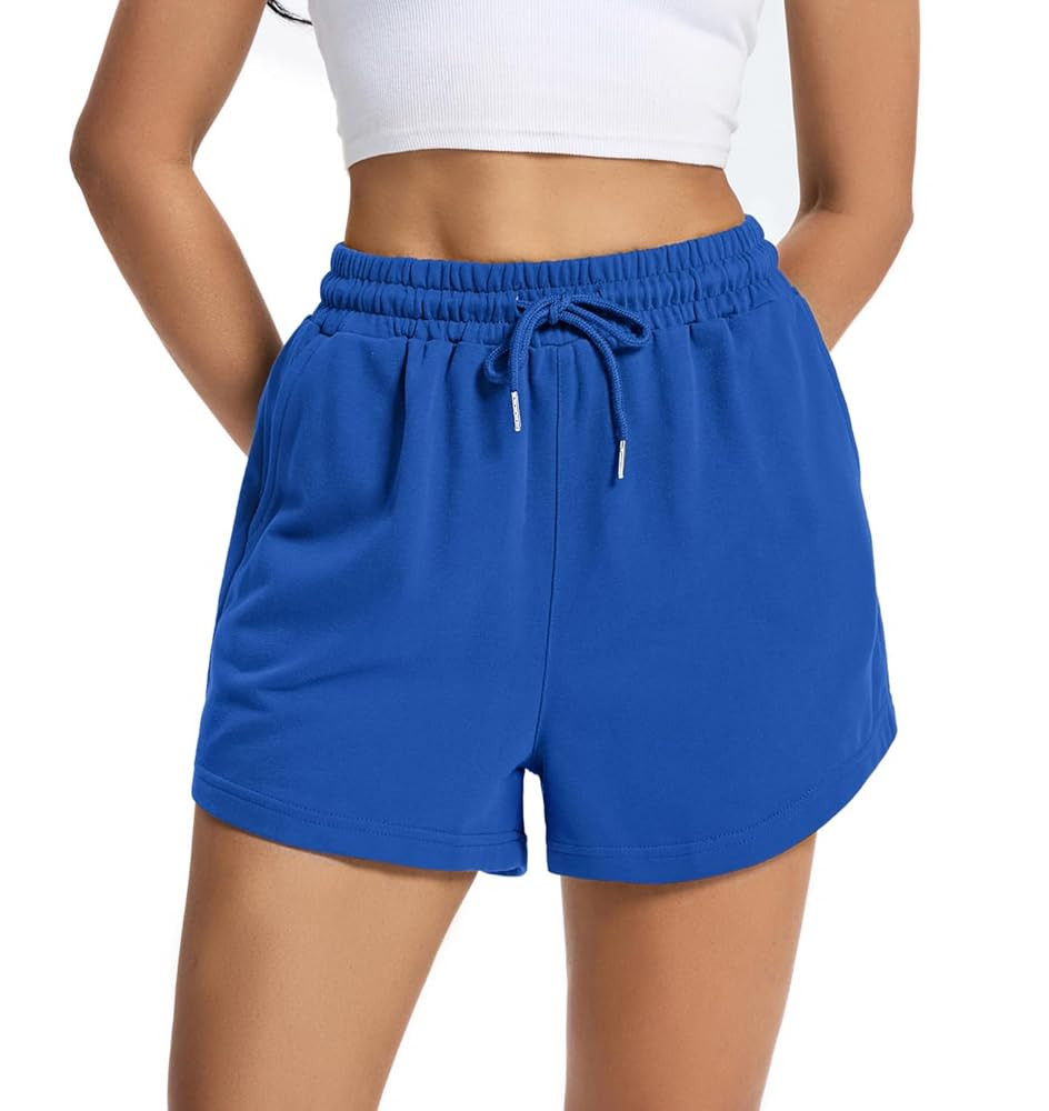 Auriviz Women's Sweat Shorts Comfy Lounge Running Shorts Gym Summer Casual High Waisted Athletic ... | Amazon (US)