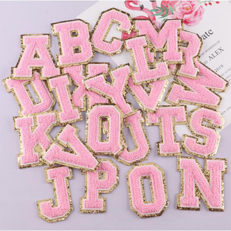 26Pcs Letter Patches Iron on Letters for Clothing Sew Glitter Embroidered Alphabet Decorative Fab... | Walmart (US)