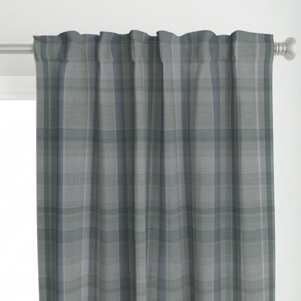 Bluish Green Cozy Plaid Custom Corrected Reduced Green LARGE SCALE Etsy Curtain | Spoonflower | Spoonflower