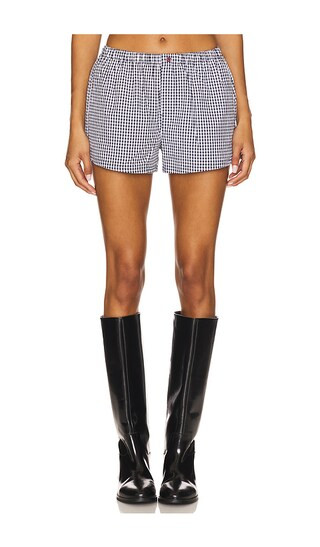Oyster Short in Navy Check | Revolve Clothing (Global)