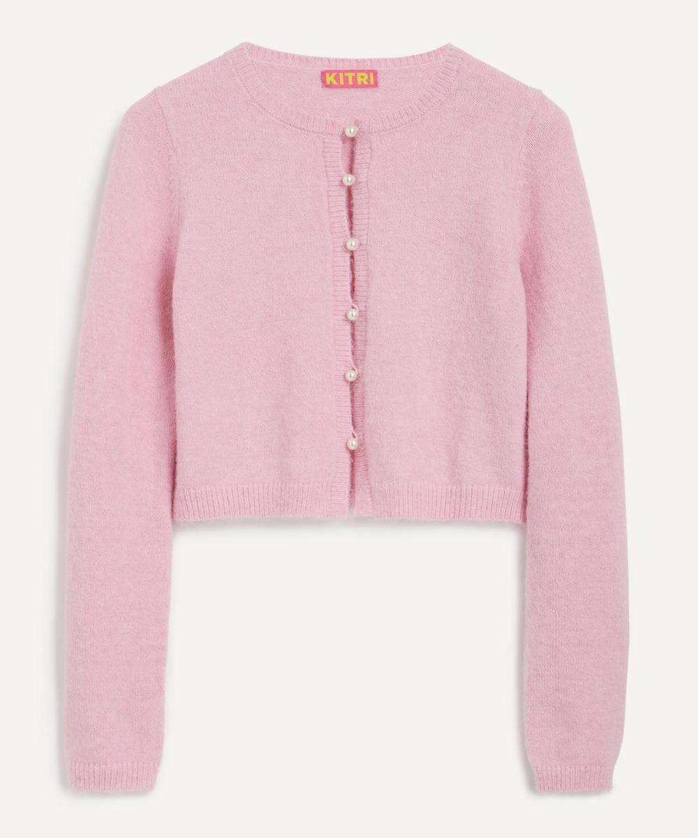 KITRI Women's Caramel Pink Knit Cardigan Small | Liberty London (UK)