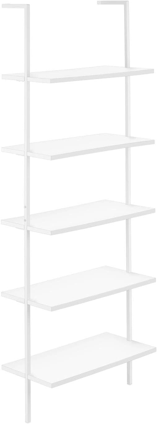 Monarch Specialties I 3687 Bookshelf, Bookcase, Etagere, Ladder, 5 Tier, 72" H, Office, Bedroom, ... | Amazon (US)