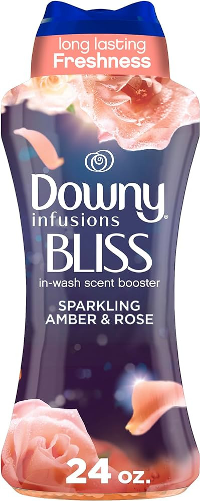Downy Infusions In-Wash Laundry Scent Booster Beads, BLISS, Sparkling Amber and Rose, 24 oz | Amazon (US)
