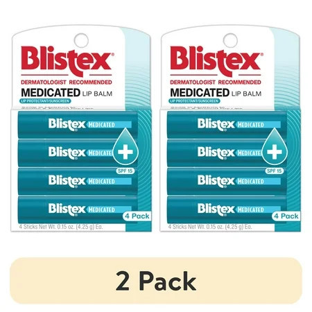 (2 pack) Blistex Medicated Balm 4pk 0.15oz | Walmart (US)